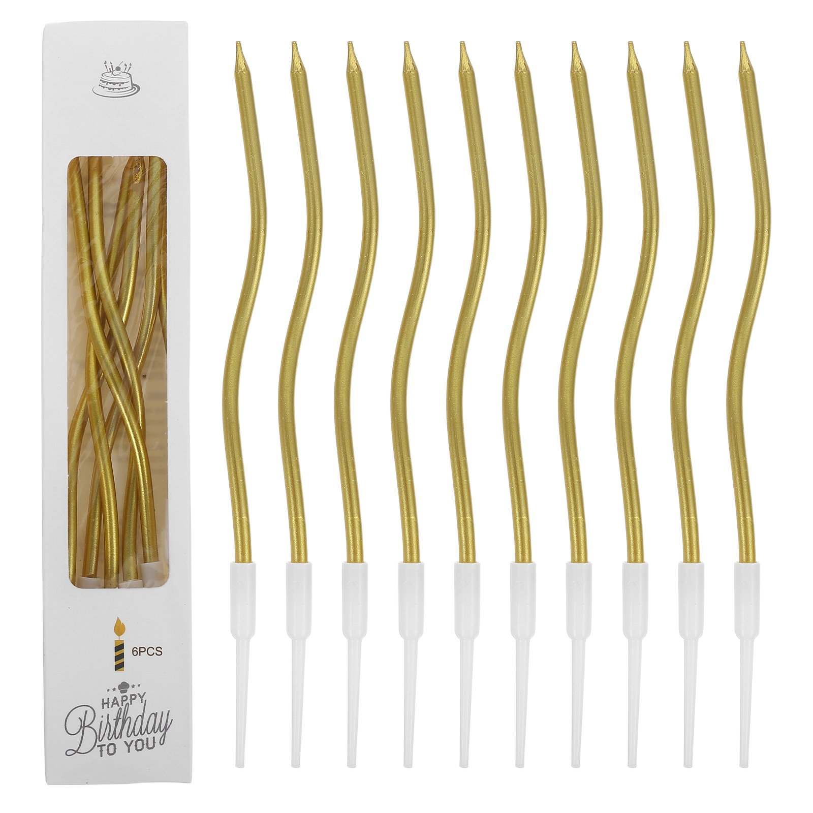 Candle Supply - 72Pcs Spiral Birthday Candles Twisted Thin