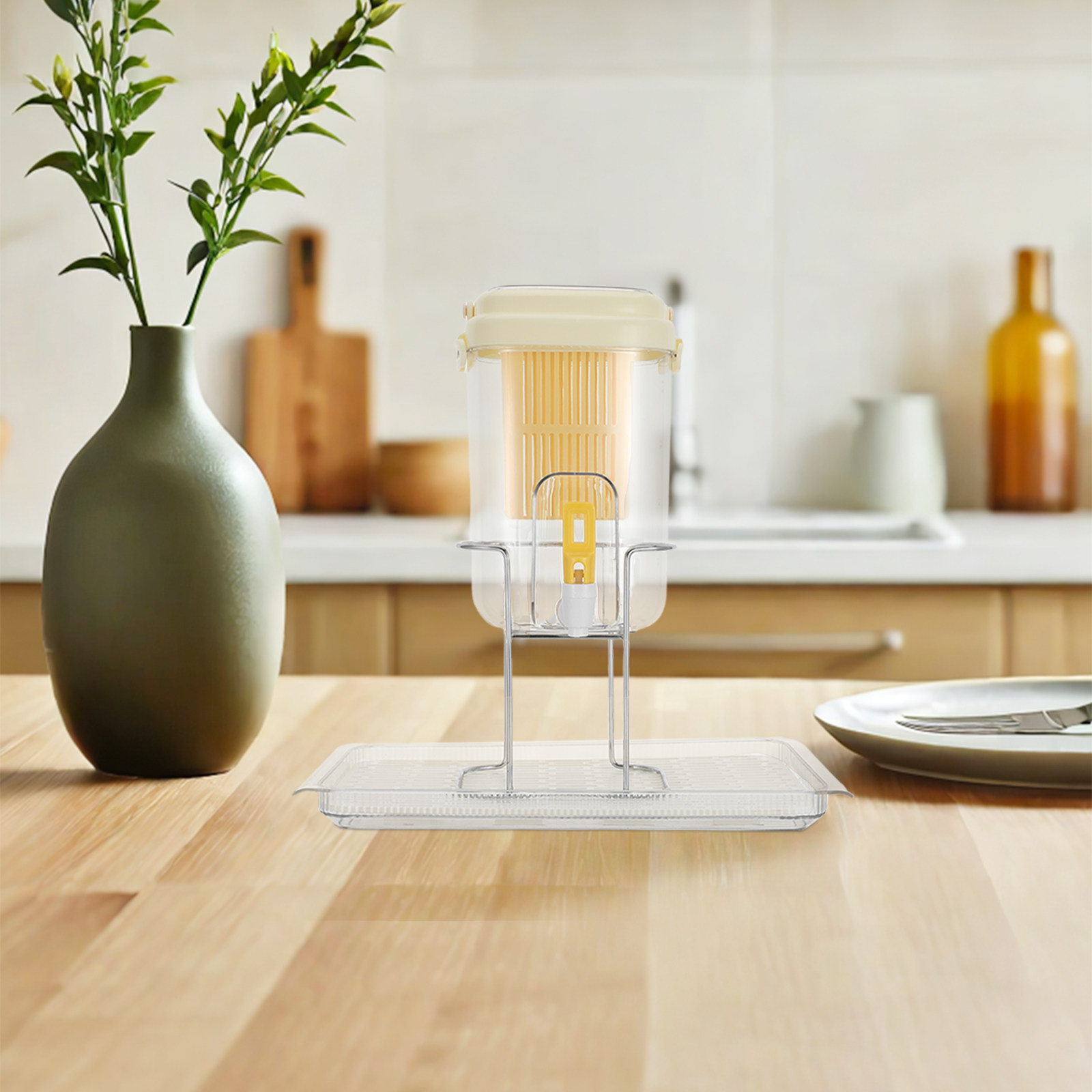 2L Fridge Beverage Dispenser w - Pour Spout Pitcher บทวิจารณ์และราคา