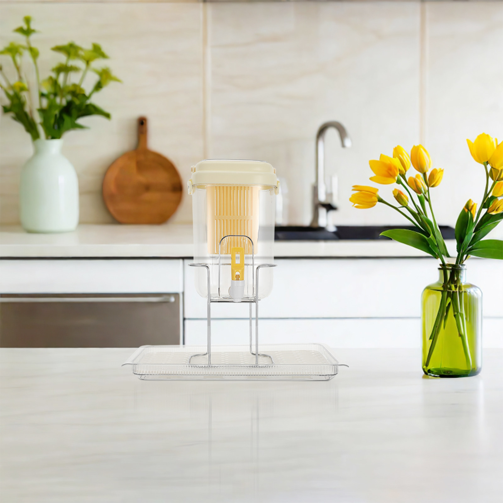2L Fridge Beverage Dispenser w - Pour Spout Pitcher บทวิจารณ์และราคา