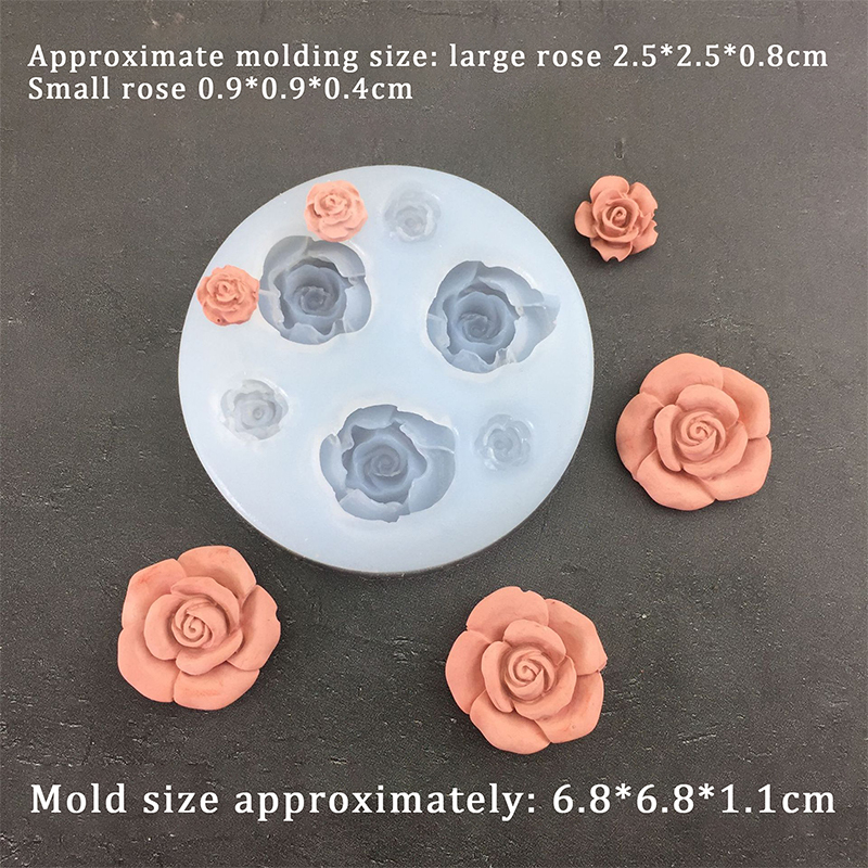 3D Rose Flower Shape Leaf Sili - Candle Making Supplies Online บทวิจารณ์และราคา