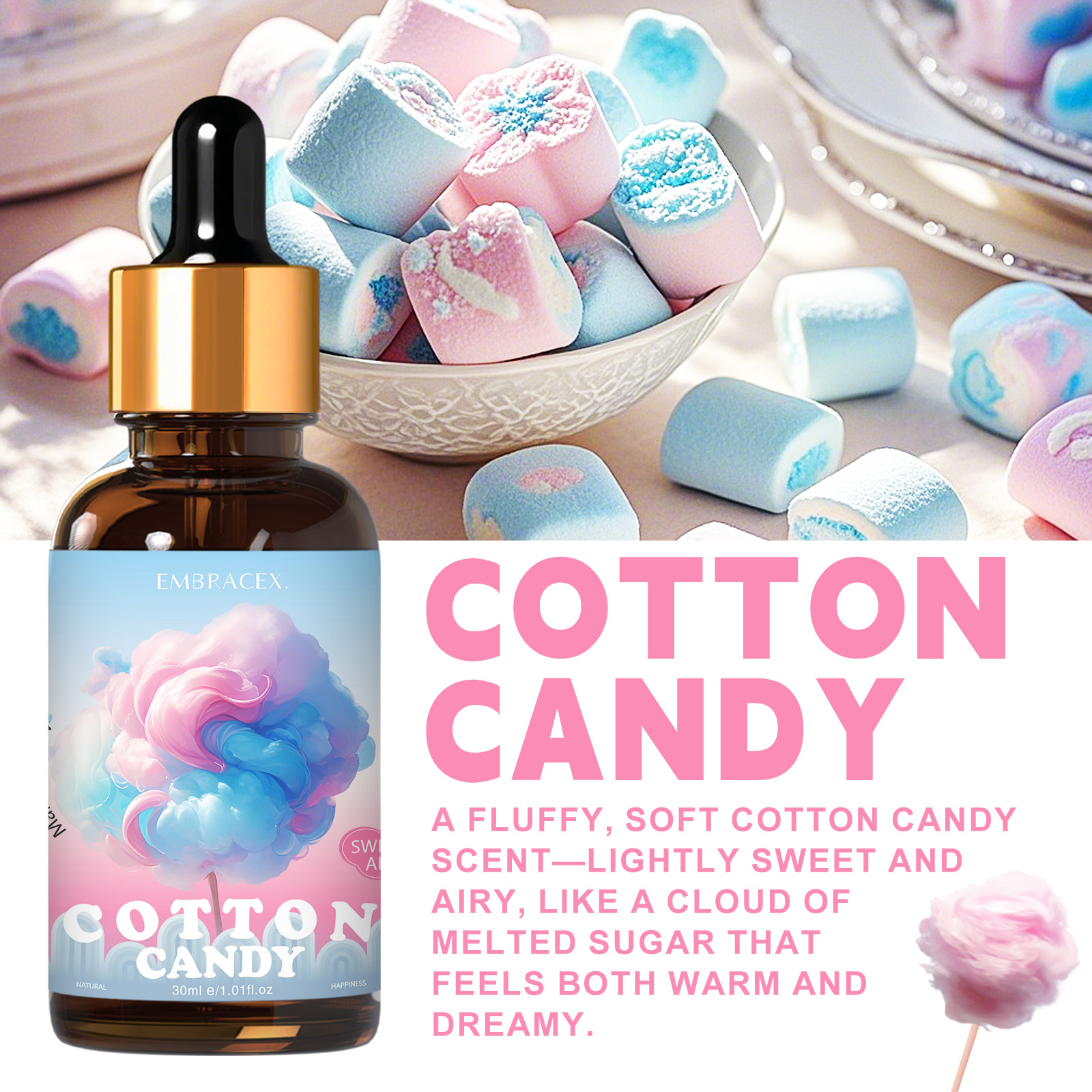 30ml Cotton Candy Essential Oi - Candle Fragrance Supplies บทวิจารณ์และราคา