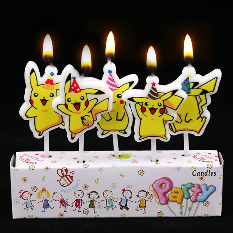 5pcs/lot Pokemon Birthday Cake - Candle Supply บทวิจารณ์และราคา