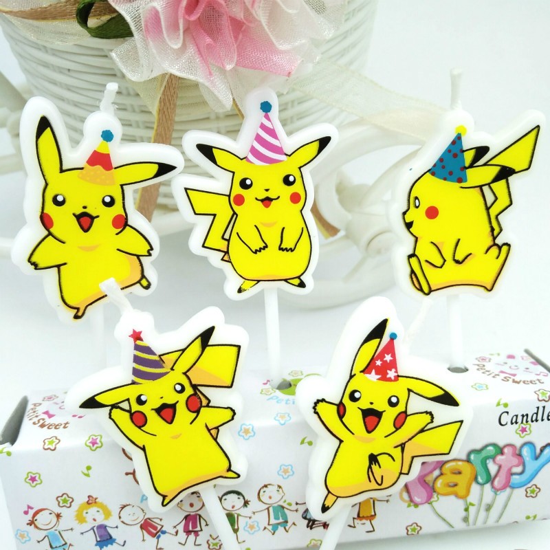 5pcs/lot Pokemon Birthday Cake - Candle Supply บทวิจารณ์และราคา