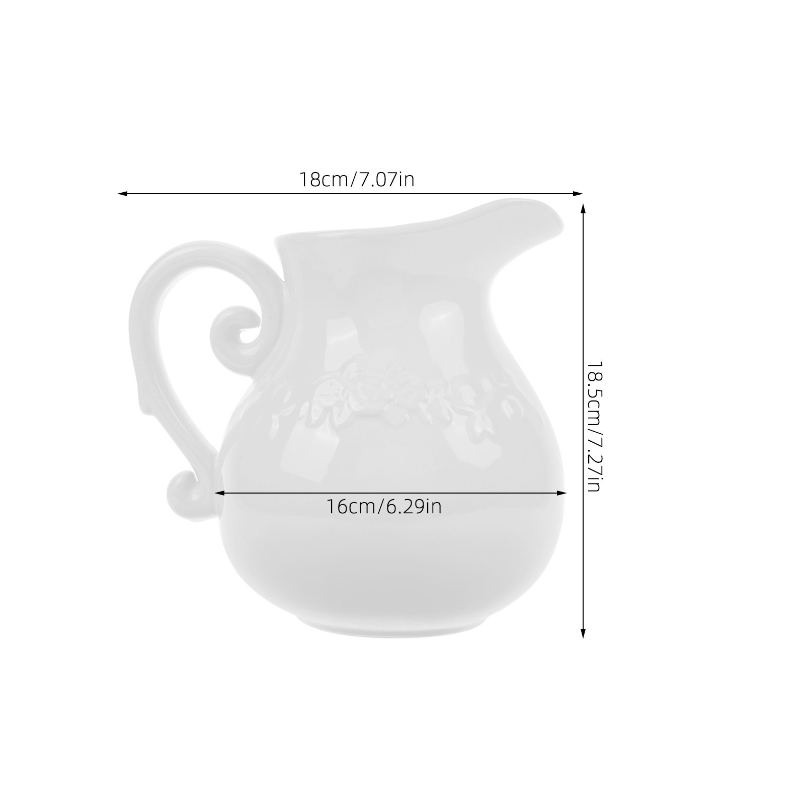 Ceramic Milk Pitcher with Hand - Pour Spout Pitcher บทวิจารณ์และราคา