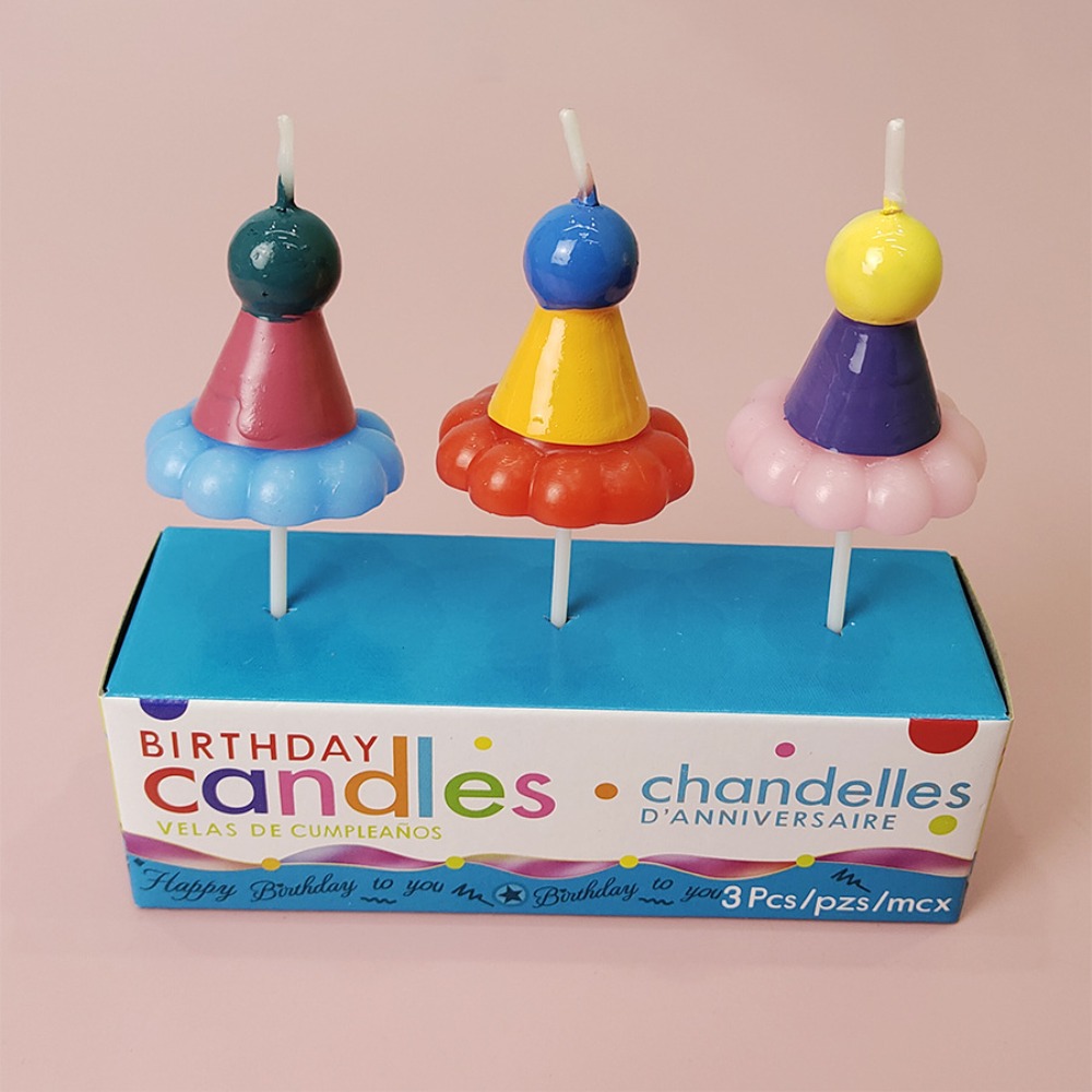 3PCS Party Hat Birthday Candle - Candle Supply บทวิจารณ์และราคา