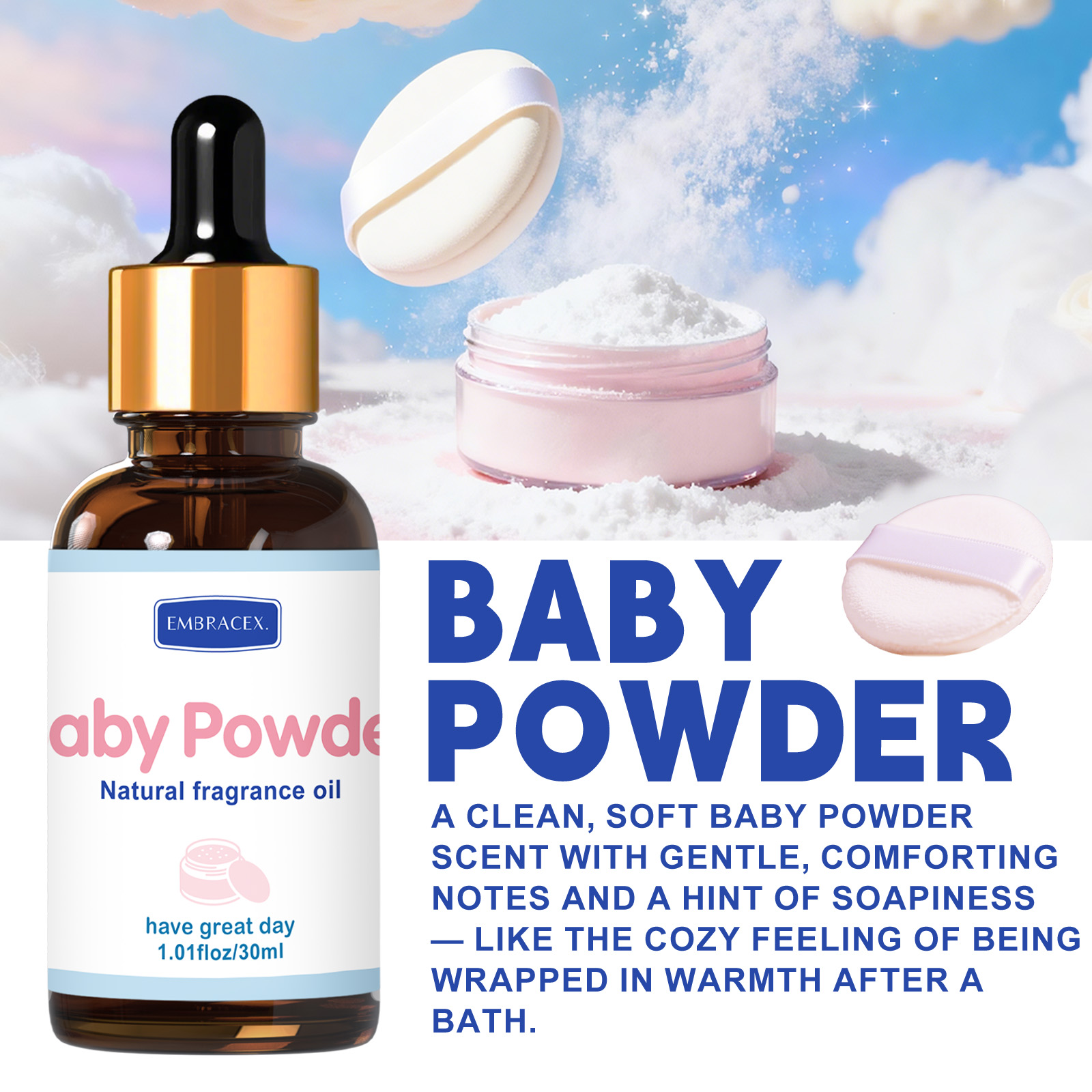 30ml Baby Powder Essential Oil - Candle Fragrance Supplies บทวิจารณ์และราคา