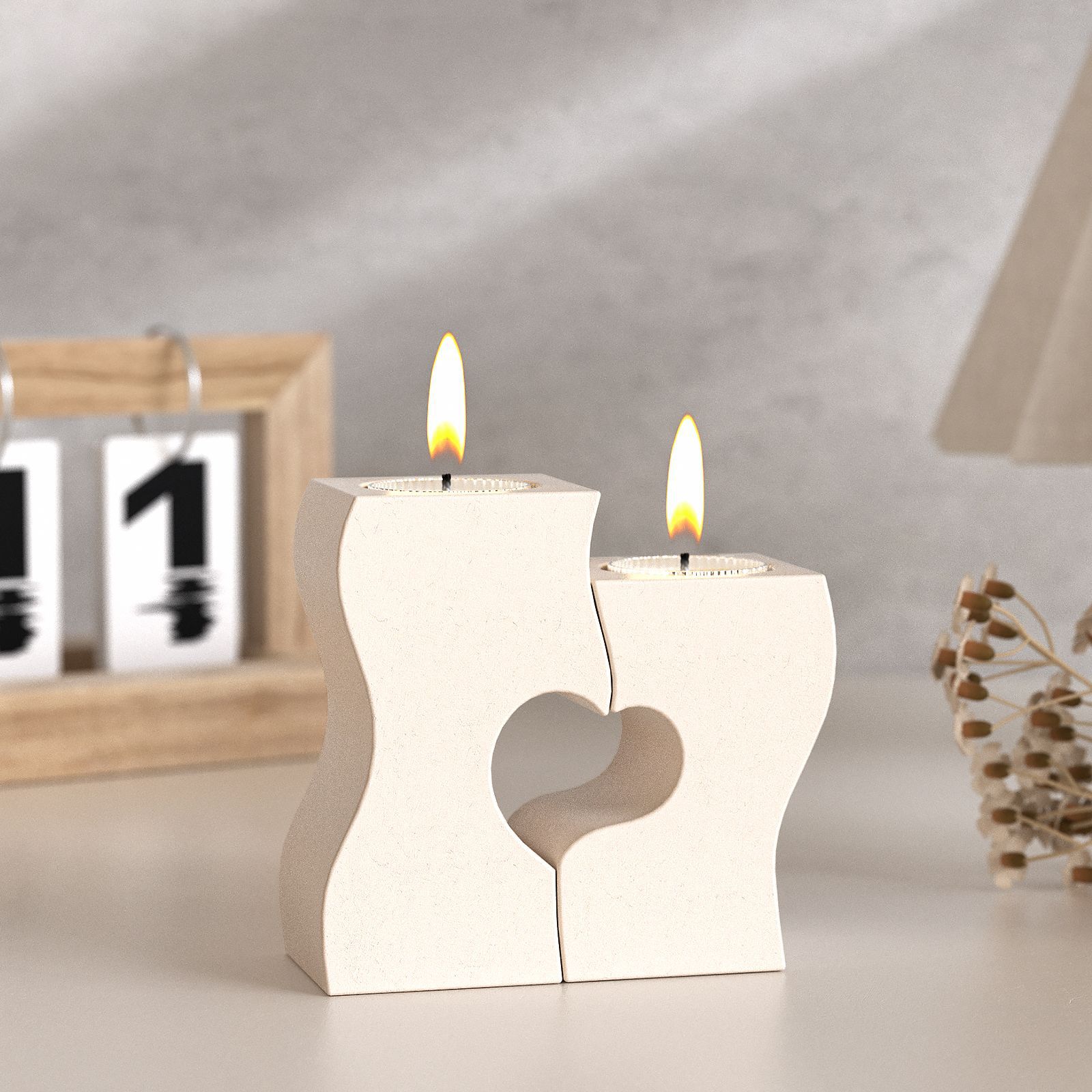 S Heart Candlestick Silicone M - Candle Making Supplies For Beginners บทวิจารณ์และราคา