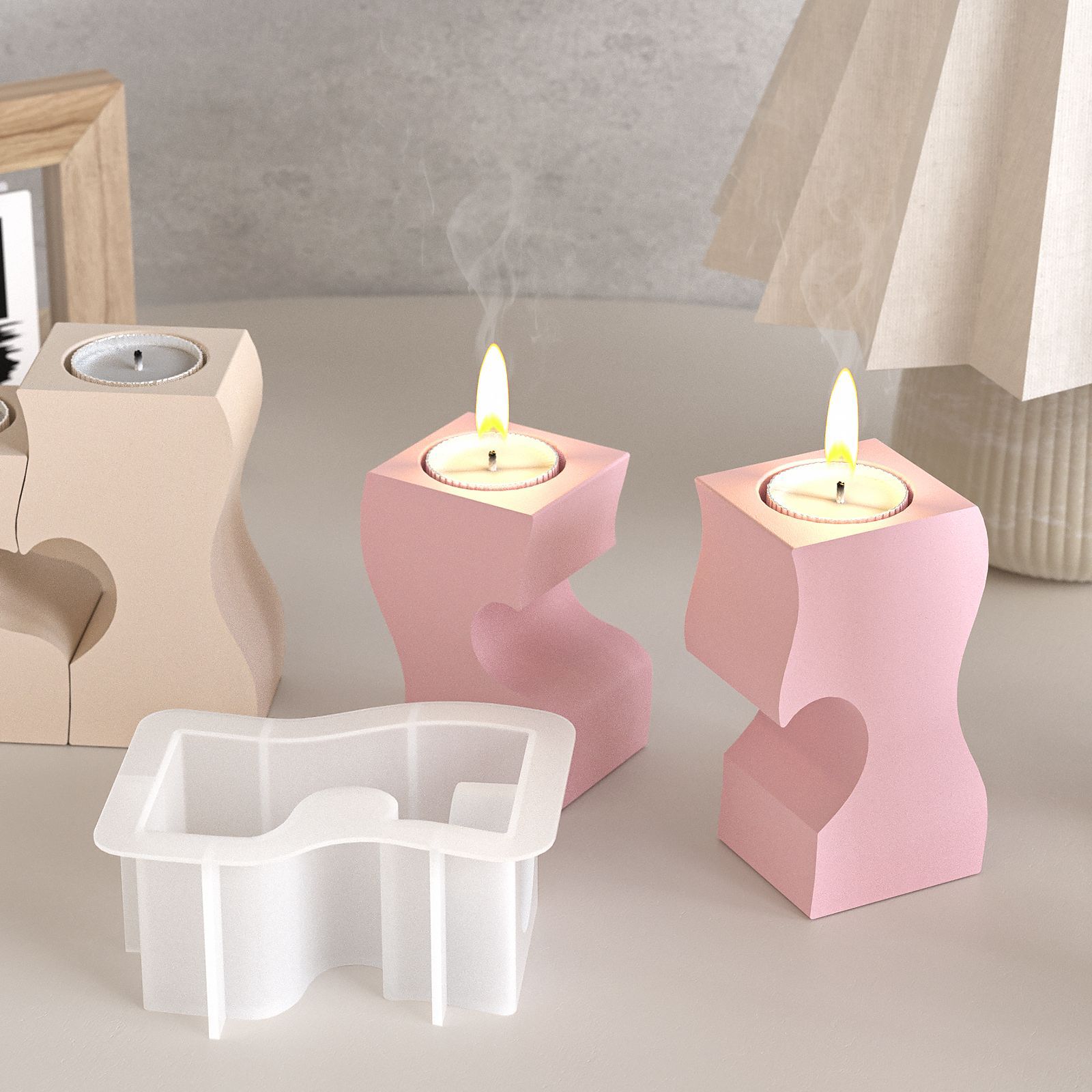 S Heart Candlestick Silicone M - Candle Making Supplies For Beginners บทวิจารณ์และราคา