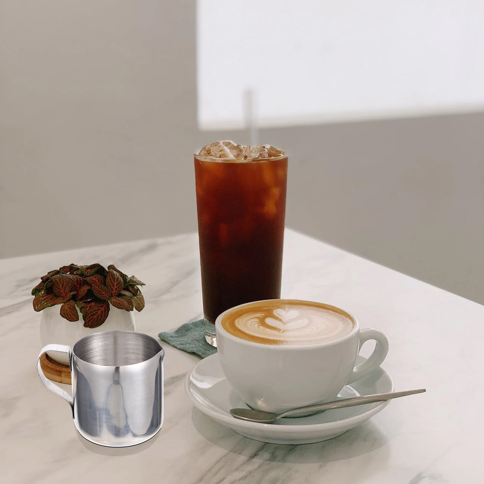 Grade Stainless Steel Milk Fro - Pour Spout Pitcher บทวิจารณ์และราคา