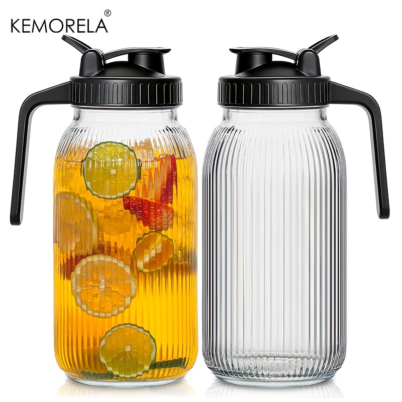 2PCS Glass Mason Jar Pitcher L - Pour Spout Pitcher บทวิจารณ์และราคา