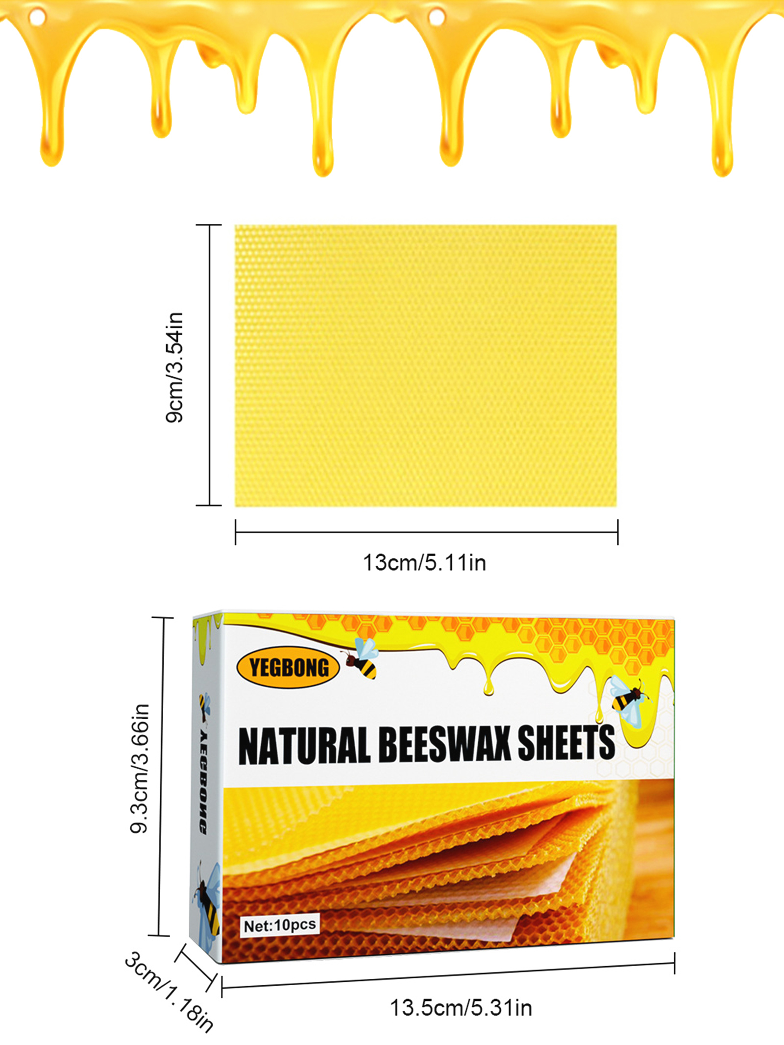 10Pcs Natural Honeycomb Bee Wa - Candle Making Supplies For Beginners บทวิจารณ์และราคา