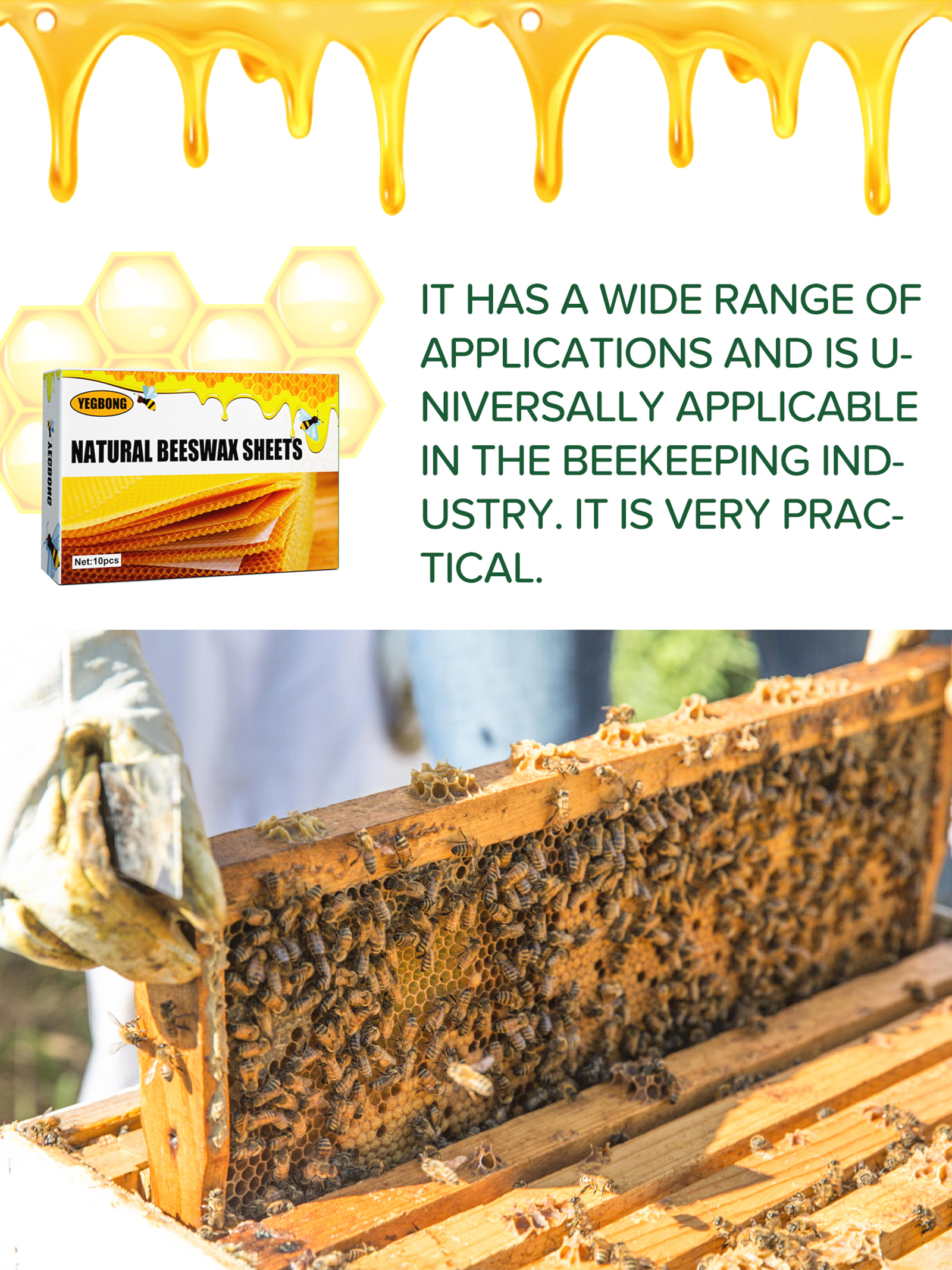 10Pcs Natural Honeycomb Bee Wa - Candle Making Supplies For Beginners บทวิจารณ์และราคา