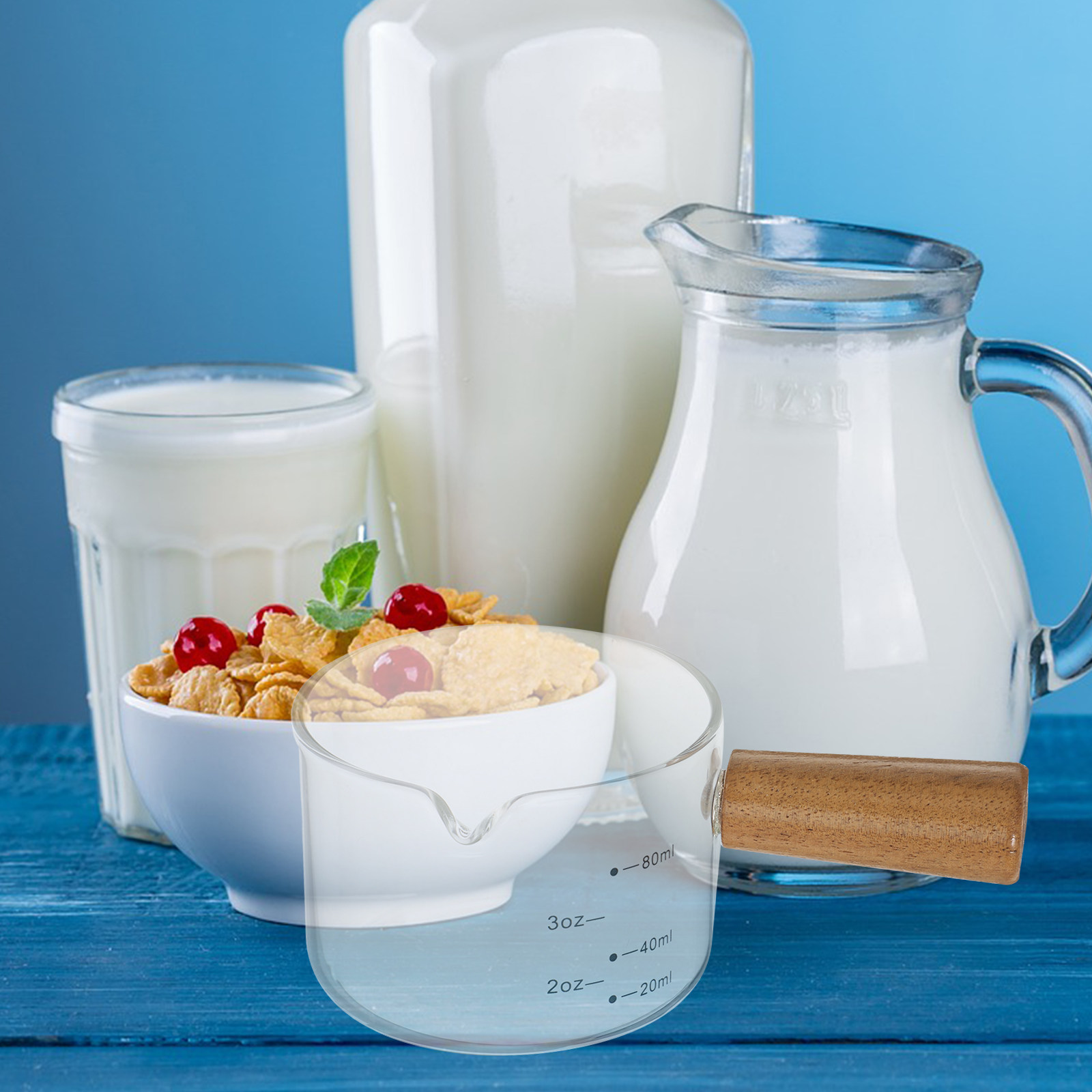 Glass Espresso Milk Pitcher Wo - Pour Spout Pitcher บทวิจารณ์และราคา