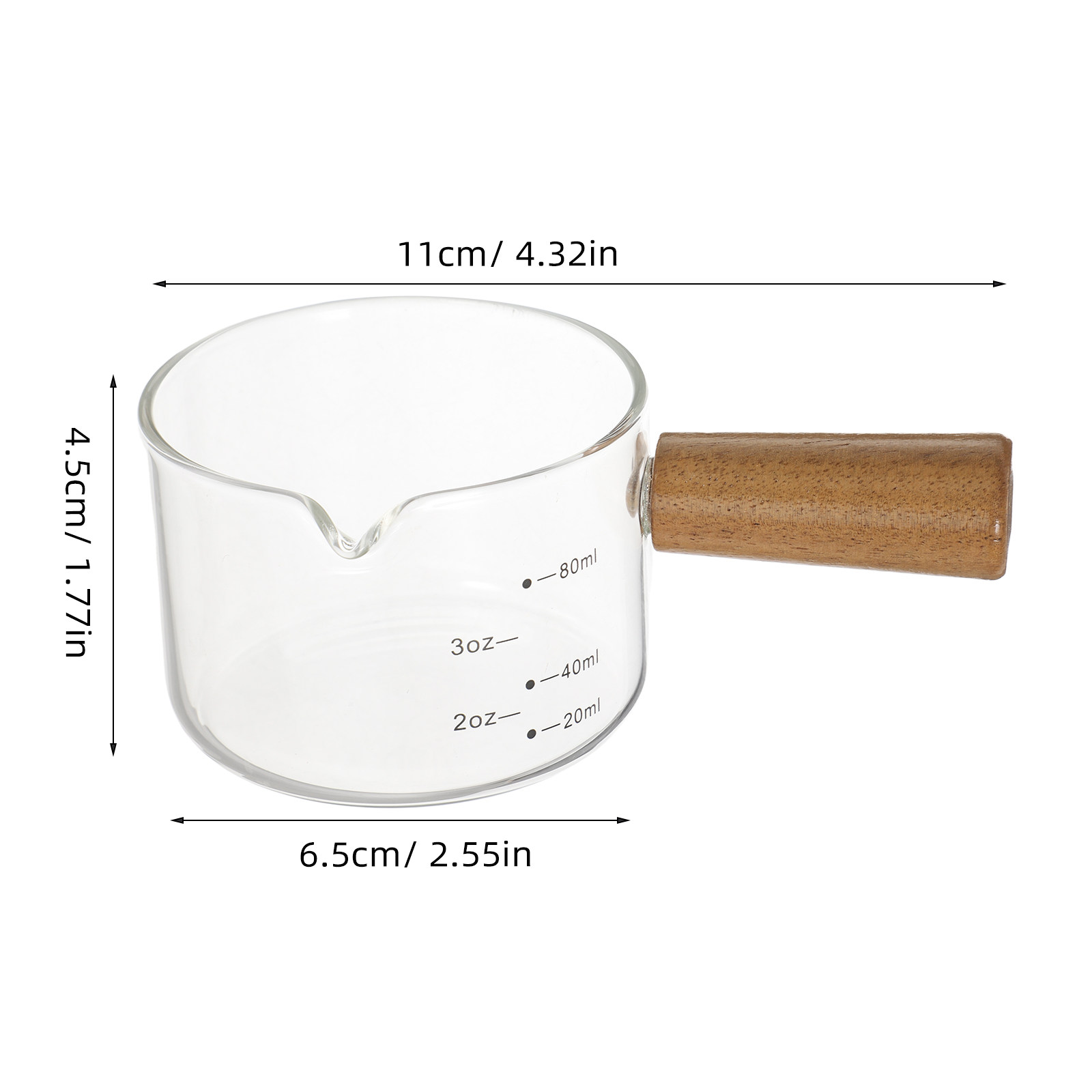 Glass Espresso Milk Pitcher Wo - Pour Spout Pitcher บทวิจารณ์และราคา