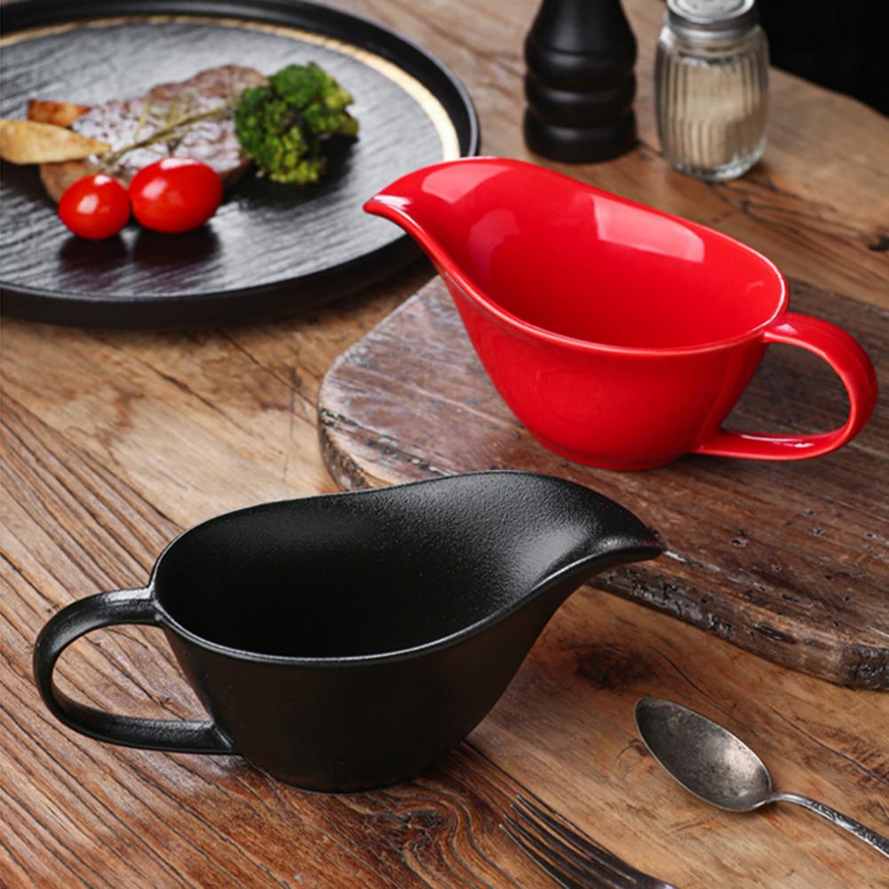 Sauce Dispenser Ceramic Sauce  - Pour Spout Pitcher บทวิจารณ์และราคา