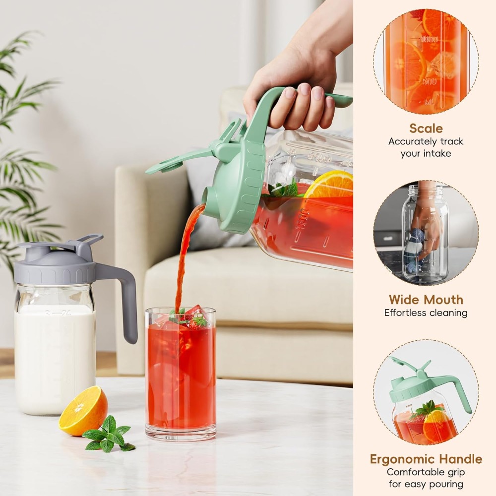 Breast Milk Pitcher - 32 oz Gl - Pour Spout Pitcher บทวิจารณ์และราคา