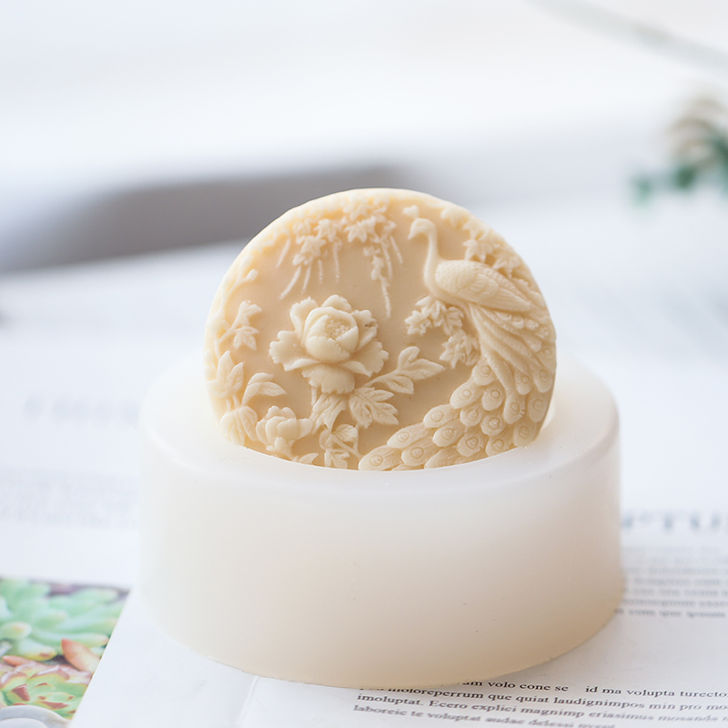 Peacock Flower Pattern Silicon - Candle Making Supplies For Beginners บทวิจารณ์และราคา