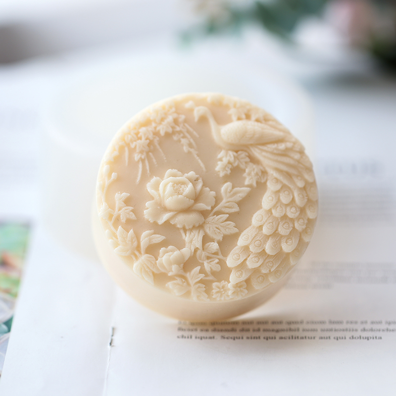 Peacock Flower Pattern Silicon - Candle Making Supplies For Beginners บทวิจารณ์และราคา