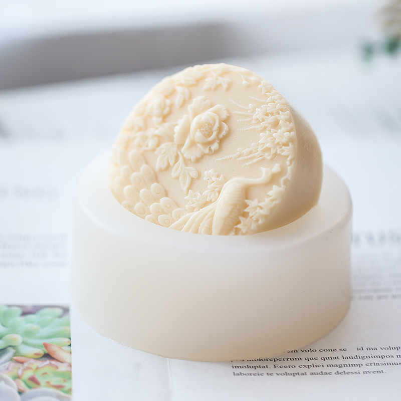 Peacock Flower Pattern Silicon - Candle Making Supplies For Beginners บทวิจารณ์และราคา